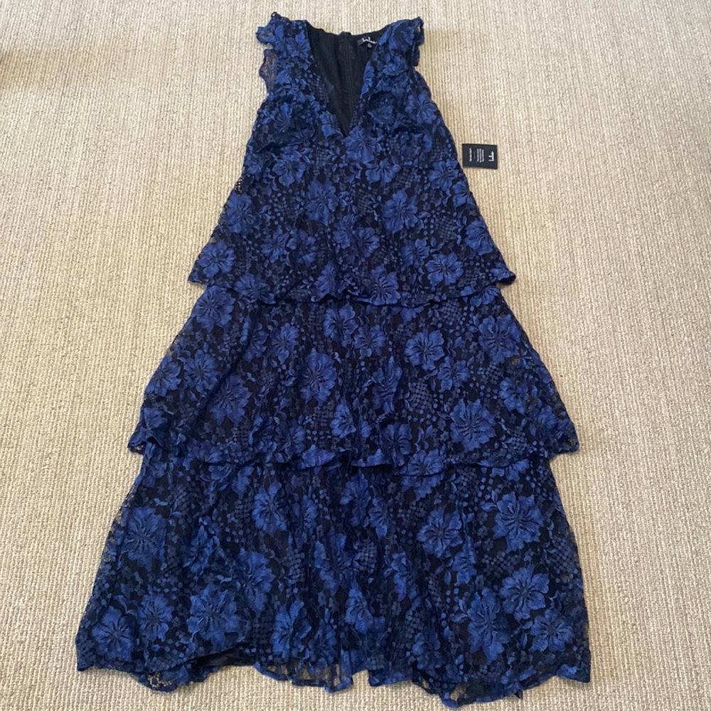 Navy and black formal dress
